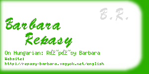 barbara repasy business card